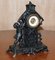 Victorian Boy Chasing a Cat Barometer in Painted Cast Iron 2