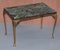 Green Marble Top Side Tables with Bronzed Frames, Set of 2, Image 2