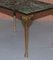 Tavolini con ripiano in marmo verde e struttura color bronzo, set di 2, Immagine 6