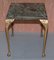 Green Marble Top Side Tables with Bronzed Frames, Set of 2 19