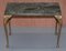 Tavolini con ripiano in marmo verde e struttura color bronzo, set di 2, Immagine 12