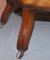 Butaca Chesterfield victoriana antigua de cuero marrón, Imagen 14