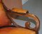 Butaca Chesterfield victoriana antigua de cuero marrón, Imagen 8