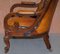 Early Victorian Chesterfield Brown Leather Armchair, Image 20