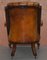 Early Victorian Chesterfield Brown Leather Armchair 16