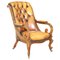 Early Victorian Chesterfield Brown Leather Armchair, Image 1