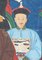 Chinese Ancestral Portrait Painting, Oil Scroll Canvas, Part of Suite, 1880s, Image 8