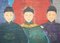 Large Chinese Ancestral Portrait Painting, Oil Scroll Canvas, Part of Suite, 1880s 12