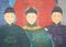 Large Chinese Ancestral Portrait Painting, Oil Scroll Canvas, Part of Suite, 1880s, Image 12