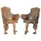 Anglo Indian Hand Carved Peacock Armchairs, 1880s, Set of 2 1