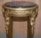 Soportes de jardinera Louis XVII Imperio francés de mármol y madera dorada. Juego de 2, Imagen 10