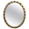 19th-Century French Giltwood Oval Wall Mirror 1