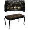 Black Lacquered & Polychrome Painted Desk, Image 1