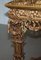 Mesa de centro continental grande de madera dorada tallada y mármol, Imagen 16