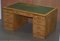 Art Deco Walnut Twin Pedestal Partner's Desk with Green Leather Surface, 1920s 2