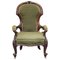 Victorian Carved Wood Armchair, Image 1