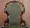 Victorian Carved Wood Armchair, Image 4