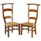 Hand Carved High Back Prayer Chairs, 1840s, Set of 2, Image 1