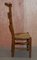 Hand Carved High Back Prayer Chairs, 1840s, Set of 2 9