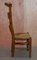 Hand Carved High Back Prayer Chairs, 1840s, Set of 2, Image 9