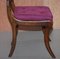 Regency Hardwood Bergere Dining Chairs in Velvet, Set of 6 9