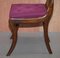Regency Hardwood Bergere Dining Chairs in Velvet, Set of 6 14