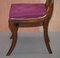 Regency Hardwood Bergere Dining Chairs in Velvet, Set of 6, Image 14