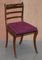 Regency Hardwood Bergere Dining Chairs in Velvet, Set of 6 19