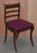 Regency Hardwood Bergere Dining Chairs in Velvet, Set of 6, Image 16