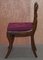Regency Hardwood Bergere Dining Chairs in Velvet, Set of 6 13