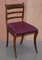 Regency Hardwood Bergere Dining Chairs in Velvet, Set of 6 2