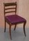 Regency Hardwood Bergere Dining Chairs in Velvet, Set of 6, Image 2