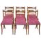 Regency Hardwood Bergere Dining Chairs in Velvet, Set of 6, Image 1