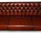 4-5 Seater Chesterfield Brown Leather Sofas, Set of 2 6