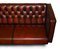 Divani Chesterfield a 4-5 posti in pelle marrone, set di 2, Immagine 7