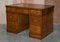 Georgian Oak & Brown Leather Partners Pedestal Desk, 1800s 3