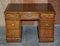Georgian Oak & Brown Leather Partners Pedestal Desk, 1800s 2