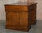 Georgian Oak & Brown Leather Partners Pedestal Desk, 1800s 14