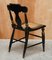 Georgian Baltimore Ebonised Painted Gilt Bergere Side Chairs, 1820s, Set of 2, Image 10