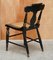 Georgian Baltimore Ebonised Painted Gilt Bergere Side Chairs, 1820s, Set of 2, Image 9