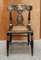 Georgian Baltimore Ebonised Painted Gilt Bergere Side Chairs, 1820s, Set of 2, Image 3