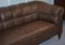 Victorian Swedish Brown Leather Chesterfield Sofa, 1860s 4