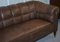 Victorian Swedish Brown Leather Chesterfield Sofa, 1860s, Image 4