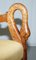 Burr Maple Rocking Armchair with Hand Carved Swan Arms 15