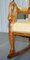 Burr Maple Rocking Armchair with Hand Carved Swan Arms 11