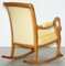 Burr Maple Rocking Armchair with Hand Carved Swan Arms 17