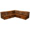 Modular Brown Leather Corner Sofa from de Sede, 1960s 1