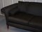 Handmade Black & Silver Upholstered Sofa with Light Hardwood Frame, Image 3