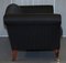 Handmade Black & Silver Upholstered Sofa with Light Hardwood Frame 8