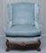 George II Viktorianischer Sessel aus Blauem Samt 4